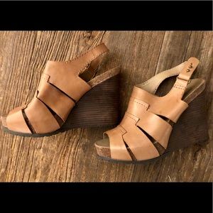 Franco Sarto leather wedges